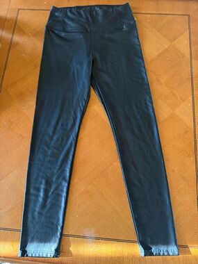 Bagatelle NYC Black Faux Leather Trim Leggings